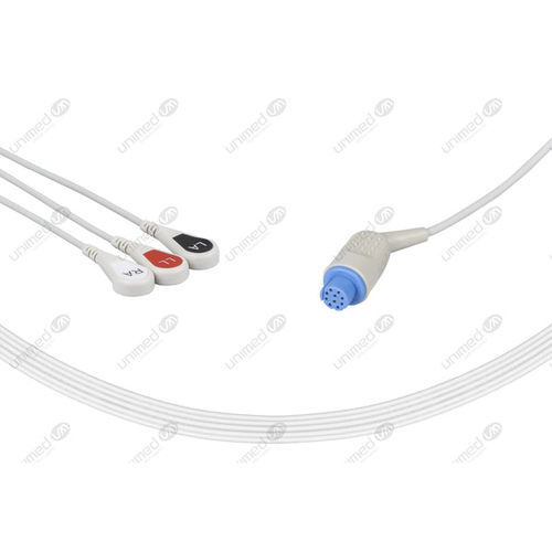 Cabo de ECG médico-hospitalar - 2395S - Unimed Medical Supplies - de 3 fios / reutilizável