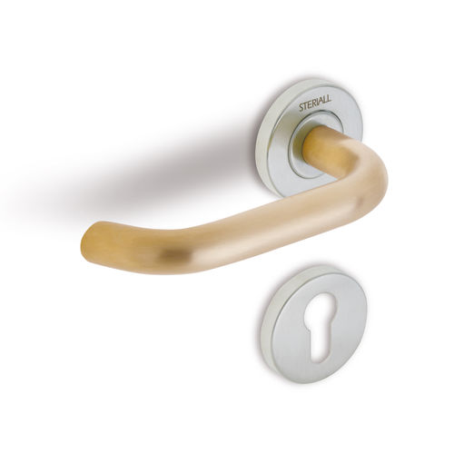 Puxador antimicrobiano - Rambouillet - LEBRONZE ALLOYS - Steriall - para porta hospitalar / antibacteriano