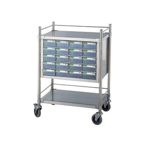 Carrinho hospitalar - SW-MC32 - Sungwon Industry co, Ltd - para medicamentos / para distribuição de medicamentos / em aço inoxidável