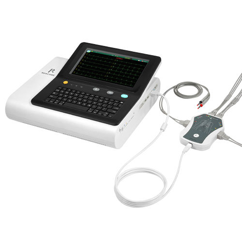 Eletrocardiógrafo para ECG em repouso - e1800plus - Rencare - 18 canais / digital / com impressora