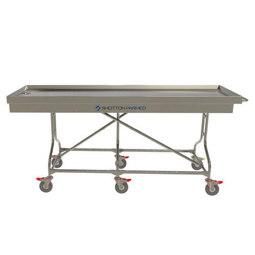 Mesa de necropsia para medicina legal - Shotton Parmed - de dissecção / móvel / fixa