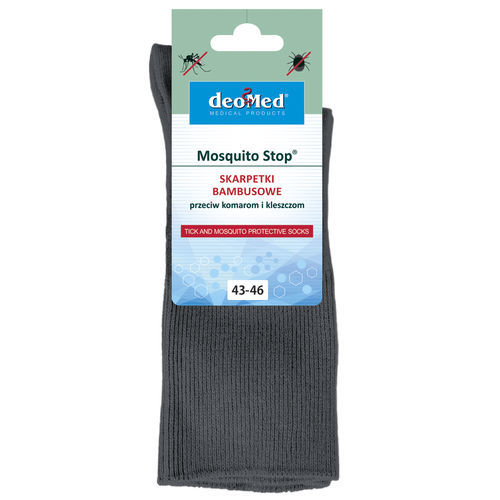 Meia antimicrobiana de fibra de bambu - DeoMed® MosquitoStop - DEOMED® - de algodão / antiderrapante / impermeável
