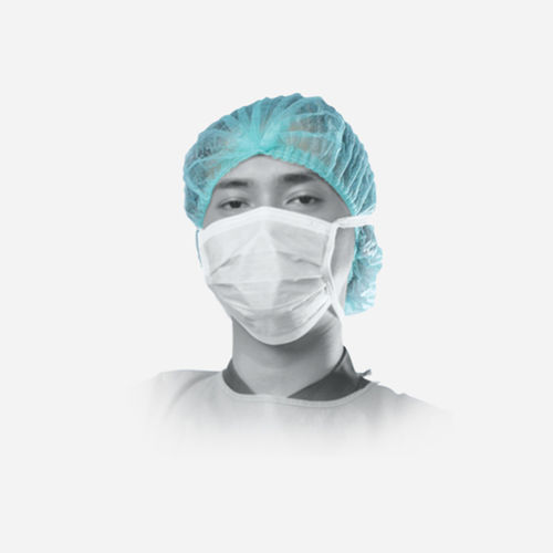 Touca hospitalar com elástico - Mobcap - Maesindo Indonesia - em polipropileno / descartável / respirável