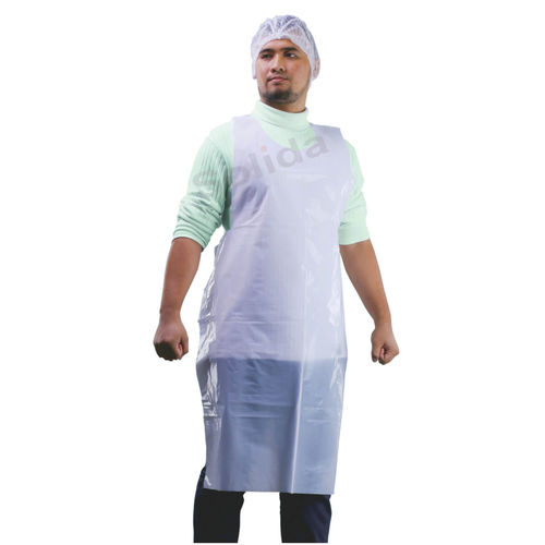 Avental hospitalar unissexo - Maesindo Indonesia - em polietileno / descartável / impermeável