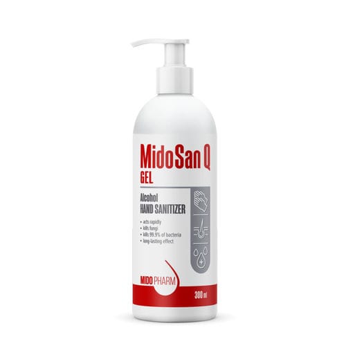 Álcool em gel 70% - MidoSan Q - MidoPharm - 300 ml
