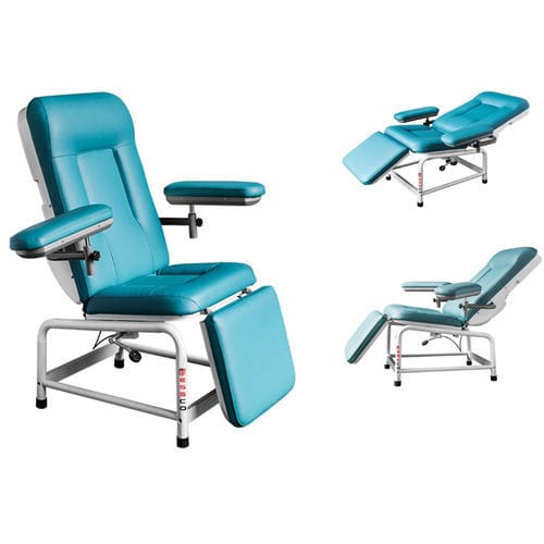 Poltrona manual para coleta de sangue - 1151 - ESSCO - articulada em 3 seções / fixa