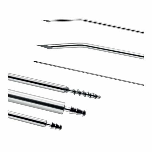 Cânula de aspiração para laparoscopia - Spectra Medical Devices - curva / em aço inoxidável