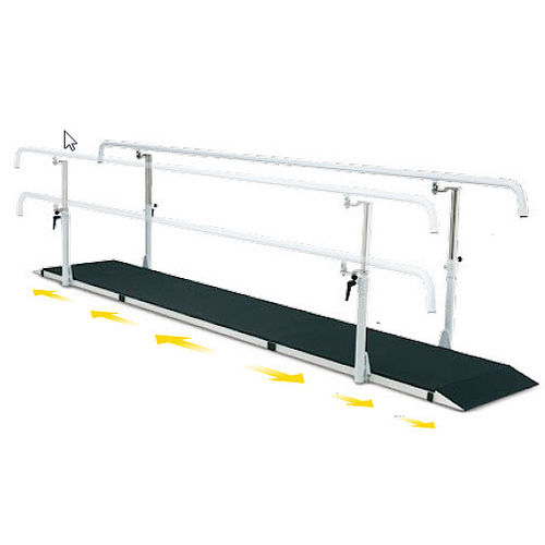 Barras paralelas de reabilitação de altura regulável - 2602 series - NHC Medical & Beauty - com tablado