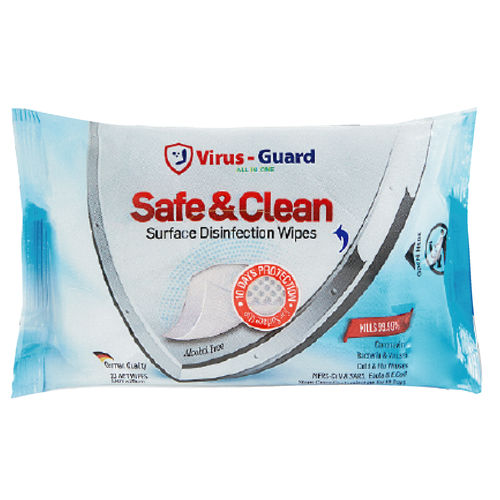 Lenços umedecidos para pisos e outras superfícies - Safe and Clean - Virus Guard Dezenfektan Sti Ltd - emb. 20 unidades