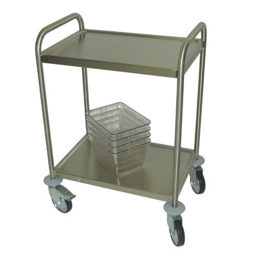 Carrinho de transporte - TW-MSW - Zoonlab GmbH - em aço inoxidável / com 2 prateleiras / móvel