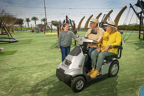 Scooter elétrica de mobilidade reduzida - AFISCOOTER S4 - AFIKIM Electric Vehicles - de 4 rodas / de 2 lugares / com cesta