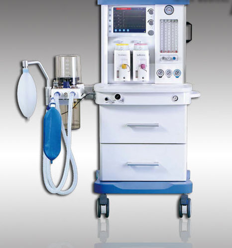 Aparelho de anestesia infantil - S6100A - HYZMED Medical - com carrinho / com sistema de exaustão de gases anestésicos / com misturador de gás eletrônico