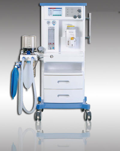 Aparelho de anestesia infantil - S6100D - HYZMED Medical - com carrinho / com sistema de exaustão de gases anestésicos / com misturador de gás eletrônico
