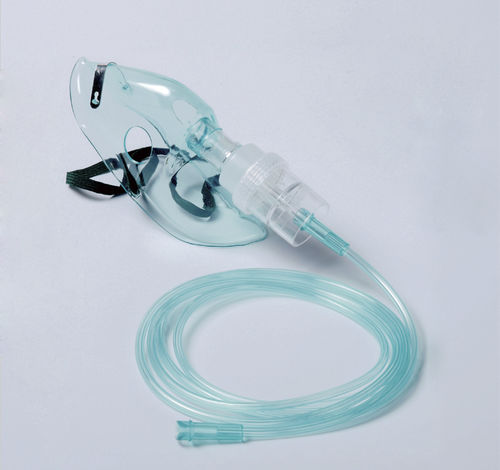 Máscara de nebulização em PVC - B20110 series - HYZMED Medical - sem látex / transparente / regulável