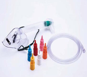Máscara de ventilação em PVC - C01 - HYZMED Medical - transparente / regulável / Venturi