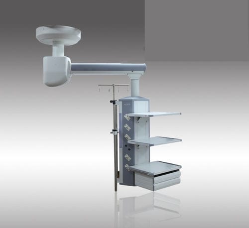 Estativa de braço de teto - DD240 - HYZMED Medical - para cuidados intensivos / com braço simples / com prateleiras