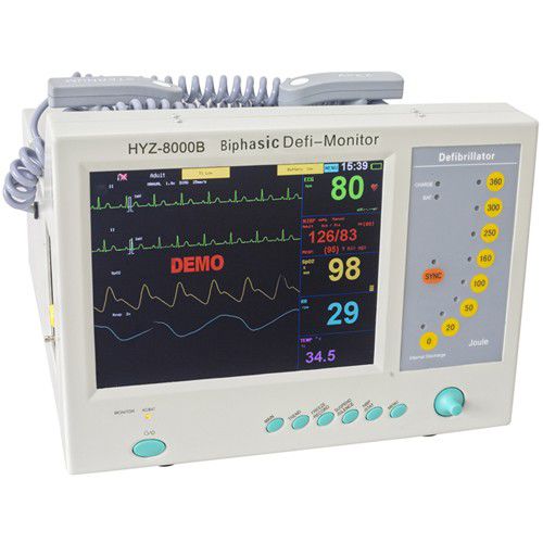 Desfibrilador externo manual - 9000B - HYZMED Medical - com monitor multiparamétrico / bifásico