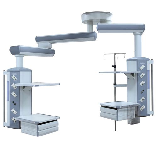Estativa de braço de teto - S+S - HYZMED Medical - para cuidados intensivos / articulado / modular