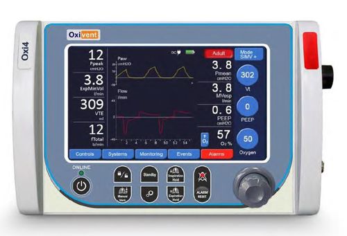 Ventilador eletrônico - Delta A Healthcare - de transporte / portátil / com touch screen
