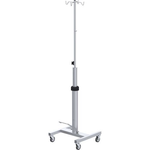 Suporte para soro com rodízios - H10-300.207 - Hess Medizintechnik - 4 ganchos / em inox / hidráulico