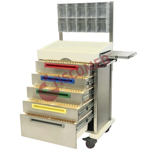 Carrinho hospitalar - TCAC 1310 - Tiscomed - para hospital / de anestesia / para uso geral