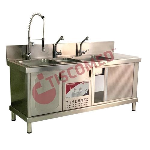 Estação de pré-limpeza para instrumentos médicos - TUCS 4500 - Tiscomed - com lavadora ultrassônica / semiautomática / ultrassônica