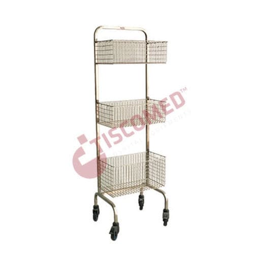 Carrinho com cesto - TTAC 3388 - Tiscomed - hospitalar / para uso geral / de transporte