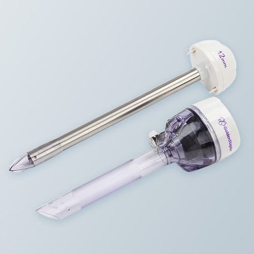 Trocarte para laparoscopia - NKTL5 - Golden Stapler Surgical - com torneira de insuflação / com camisa / descartável