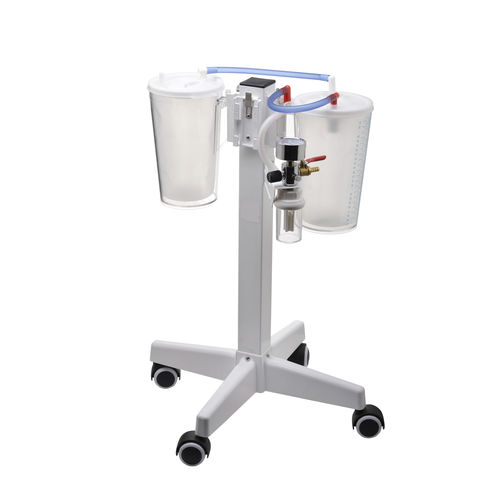 Suporte para frasco coletor de fluidos corporais - YDA0020 - HWTAi - com rodízios / 2 frascos