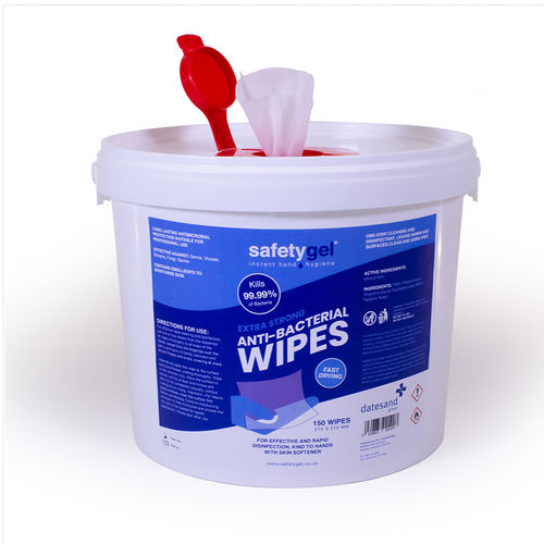 Lenços umedecidos para pisos e outras superfícies - SafetyGel - Datesand Group - emb. 50 unidades