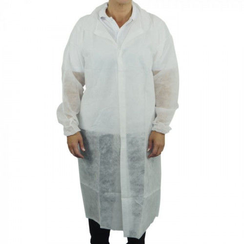 Avental de visitante unissexo - SA-DC02V-L - Datesand Group - L / XL / em polipropileno