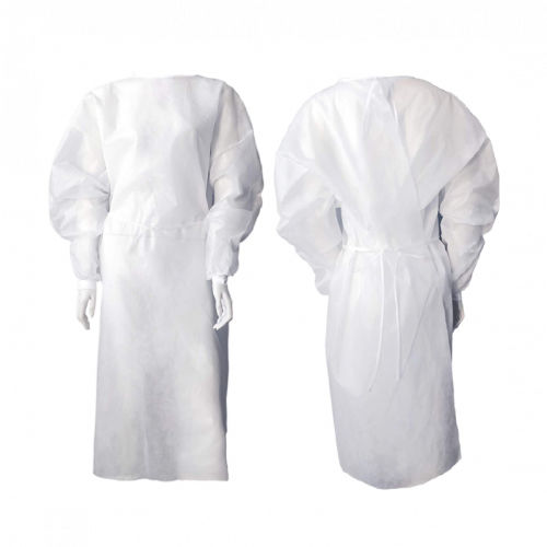 Capote cirúrgico unissexo - 5522 - Datesand Group - em polipropileno / branco / azul