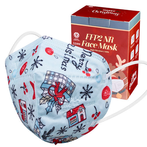 Máscara de proteção PFF2 - Christmas - Connexions Technology - em não tecido / respirável