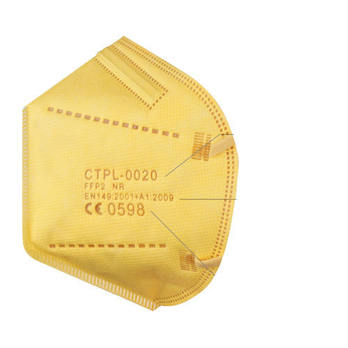 Máscara de proteção PFF2 - NR - Connexions Technology - amarela / em não tecido
