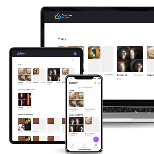 Aplicativo móvel de gestão de dados - MICROREC APP - Custom Surgical - de gestão de dados de paciente / médico-hospitalar