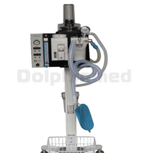 Aparelho de anestesia veterinária para animais de pequeno porte - DA1200V3 - Shandong Dolphinmed Technology - com carrinho