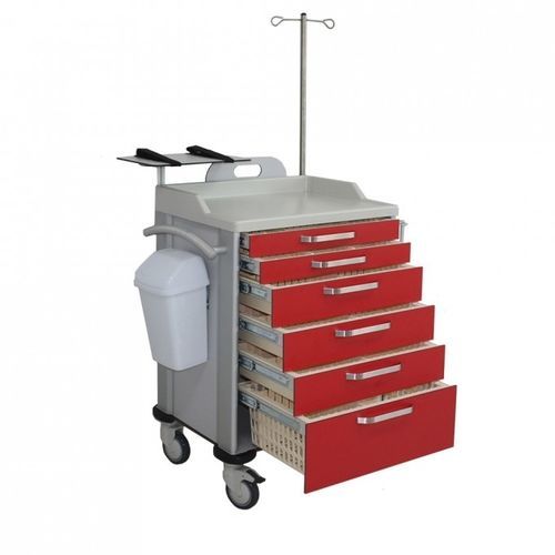 Carrinho de emergência - 2e-08001 - Reda - hospitalar / para uso geral / em aço inoxidável