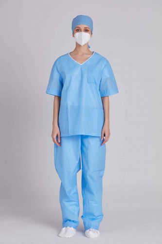 Pijama hospitalar unissexo - SC 7410 - MHY-ALM Medical Tekstil - L / XL / M