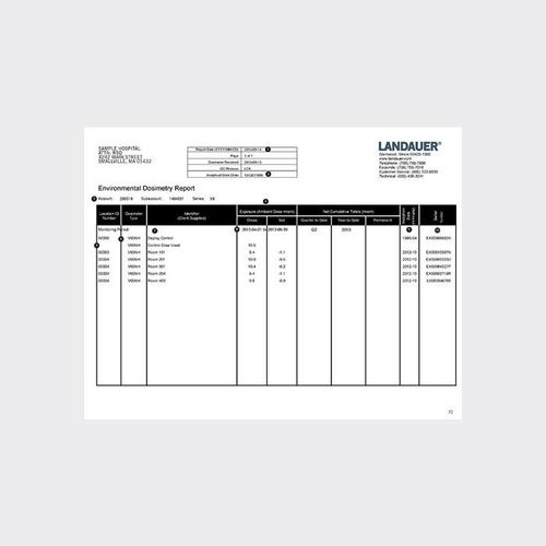 Software de gestão de relatório de cliente - Environmental Dosimetry - LANDAUER - de criação de laudos / de controle / de validação