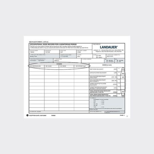 Software de gestão de relatório de cliente - Equivalent Form 5 - LANDAUER - de criação de laudos / para hospital / odontológico
