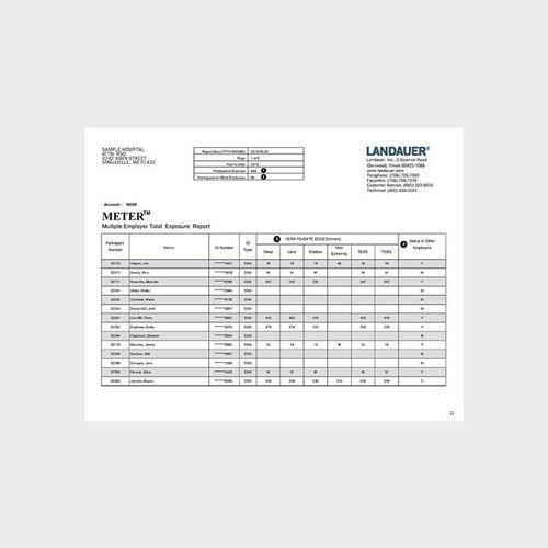 Software de gestão de relatório de cliente - METER™ - LANDAUER - de criação de laudos / para hospital / odontológico