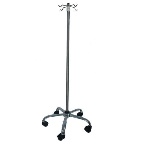 Suporte para soro com rodízios - EROND - 4 ganchos / em inox