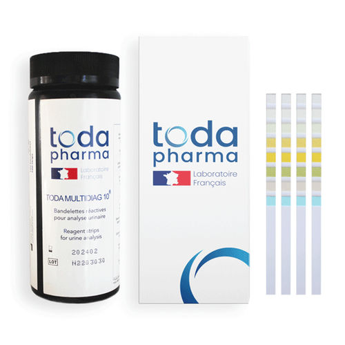 Tira de teste multiparamétrica - MULTIDIAG 8 - TODA PHARMA - de pH / de glicose / de proteínas