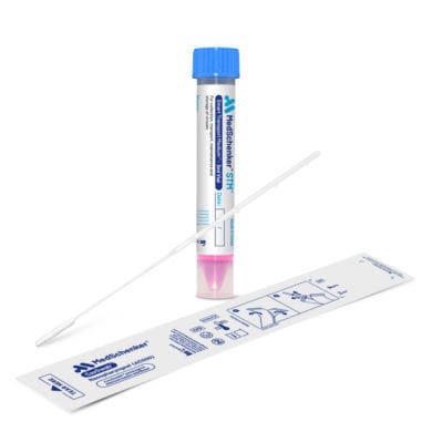 Swab para microbiologia - SCS30-A - Medschenker - nasofaríngeo / com meio de transporte / flocado