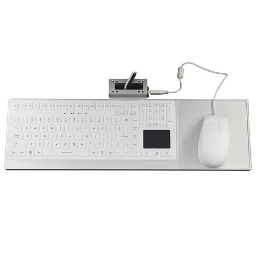 Teclado hospitalar com touchpad - ATM-ORK06 - Shezhen AITmon Technology Co,.Ltd - com teclado numérico / em silicone / em alumínio