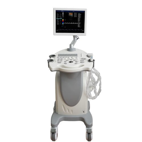 Aparelho de ultrassom com carrinho - MDK-9800 - Mianyang United Ultrasound Electronics - ginecológico e obstétrico / em preto e branco / com Doppler colorido