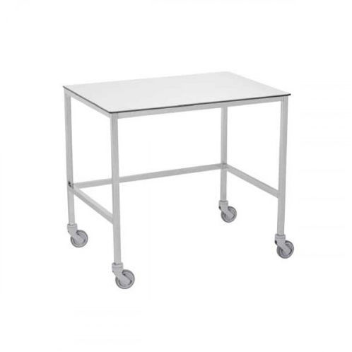 Mesa retangular - 60.805007 - Mdose - com rodízios / em aço inoxidável