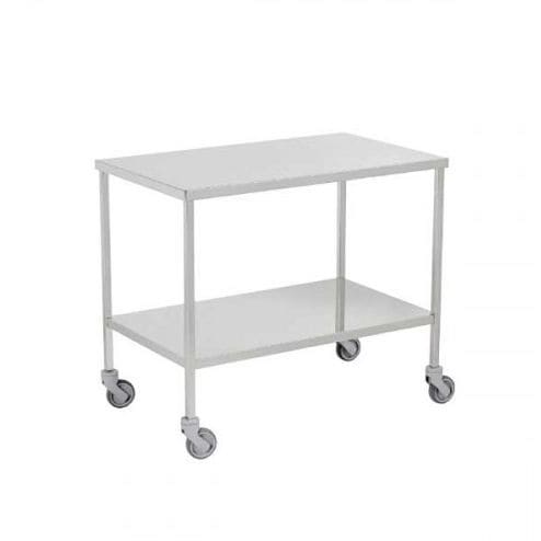 Mesa de trabalho - 60.802033 - Mdose - retangular / com rodízios / em aço inoxidável