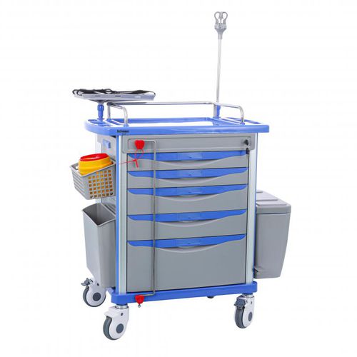 Carrinho para hospital - TC4001D - Bellamoon Medical - de emergência / para aparelho / para cilindros de oxigênio