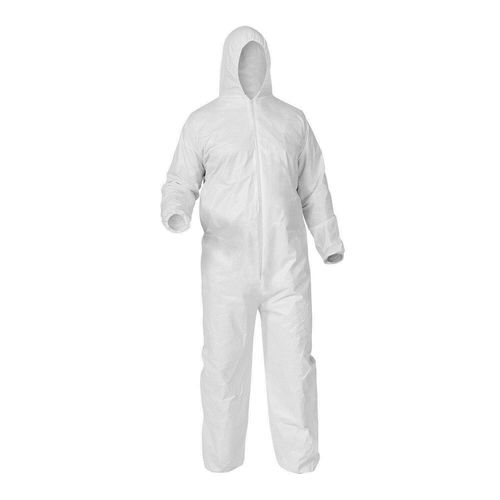 Macacão de proteção unissexo - EuroMed - descartável / impermeável / branco